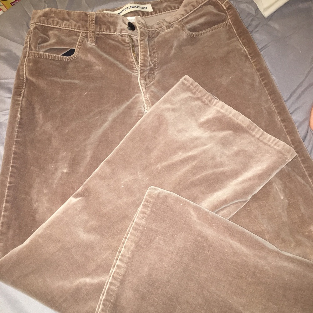 cutest gap low rise boot cut suede jeans